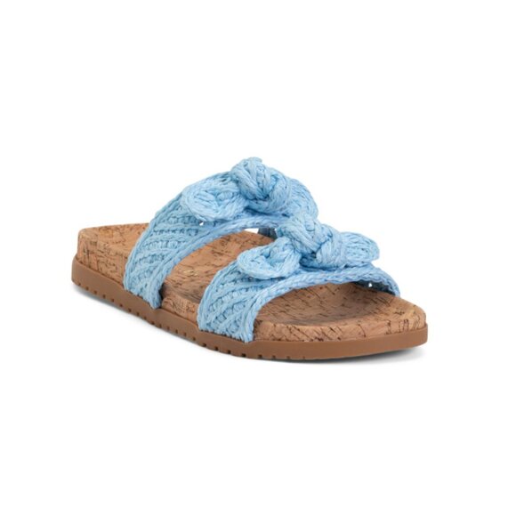 ANNE KLEIN Blue Bulia Footbed Sandals - Picture 1 of 2